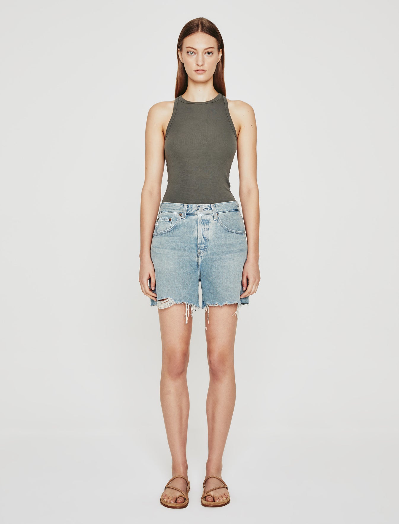 Clove Short|AG-ed High-Rise Baggy Fit Denim